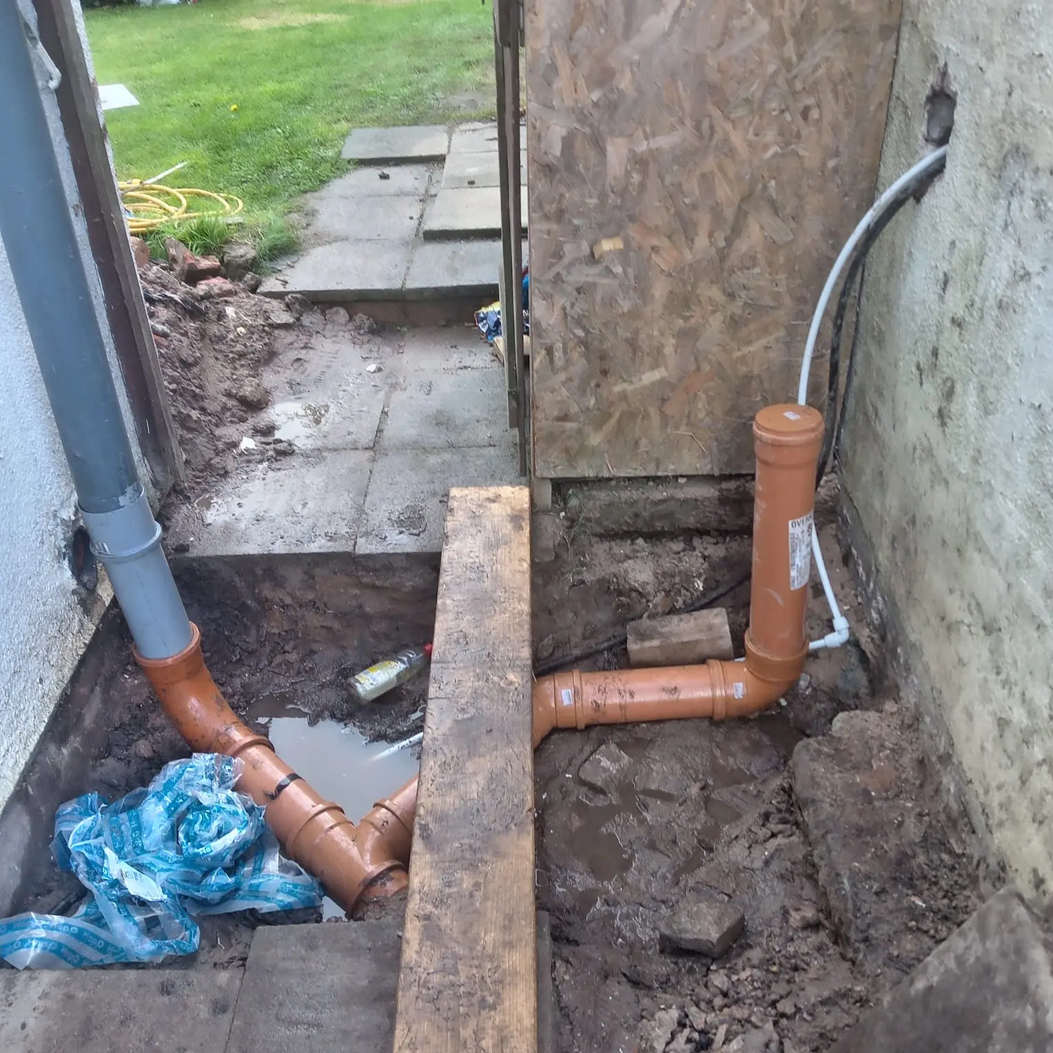Completed underground drainage run and rodding point Preston