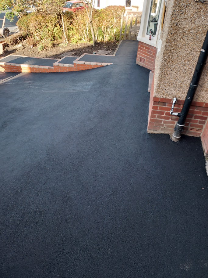 Fresh tarmac driveway
