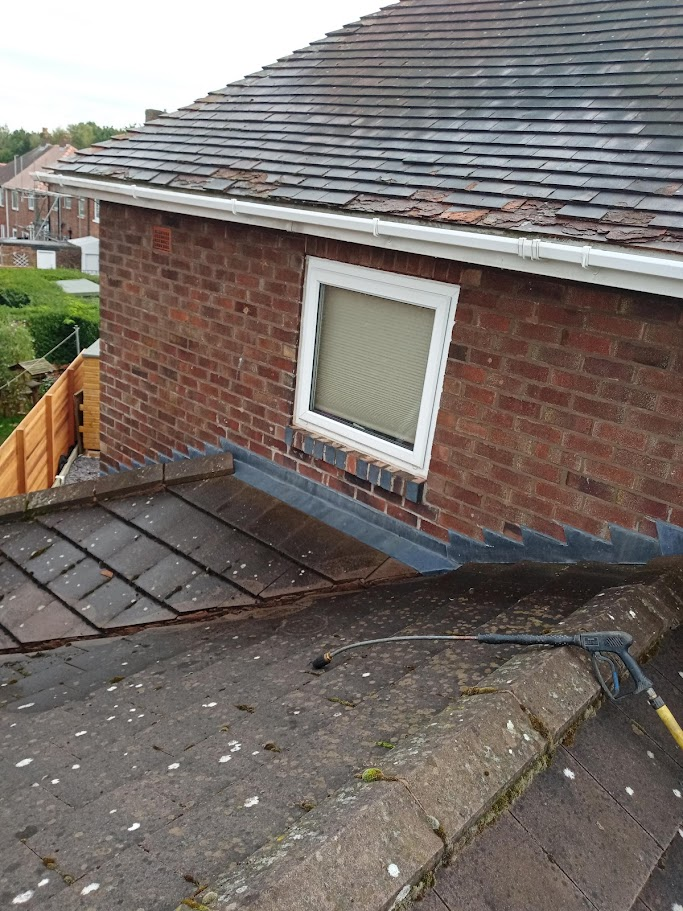Slate roof repair and pressure washing Lancashire