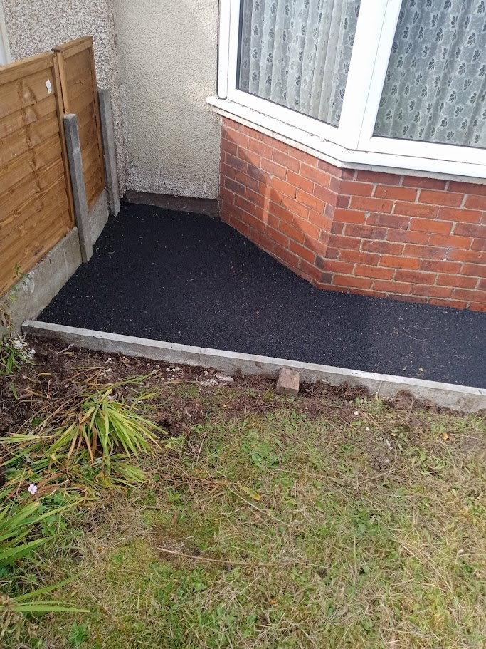 Tarmac path and edging